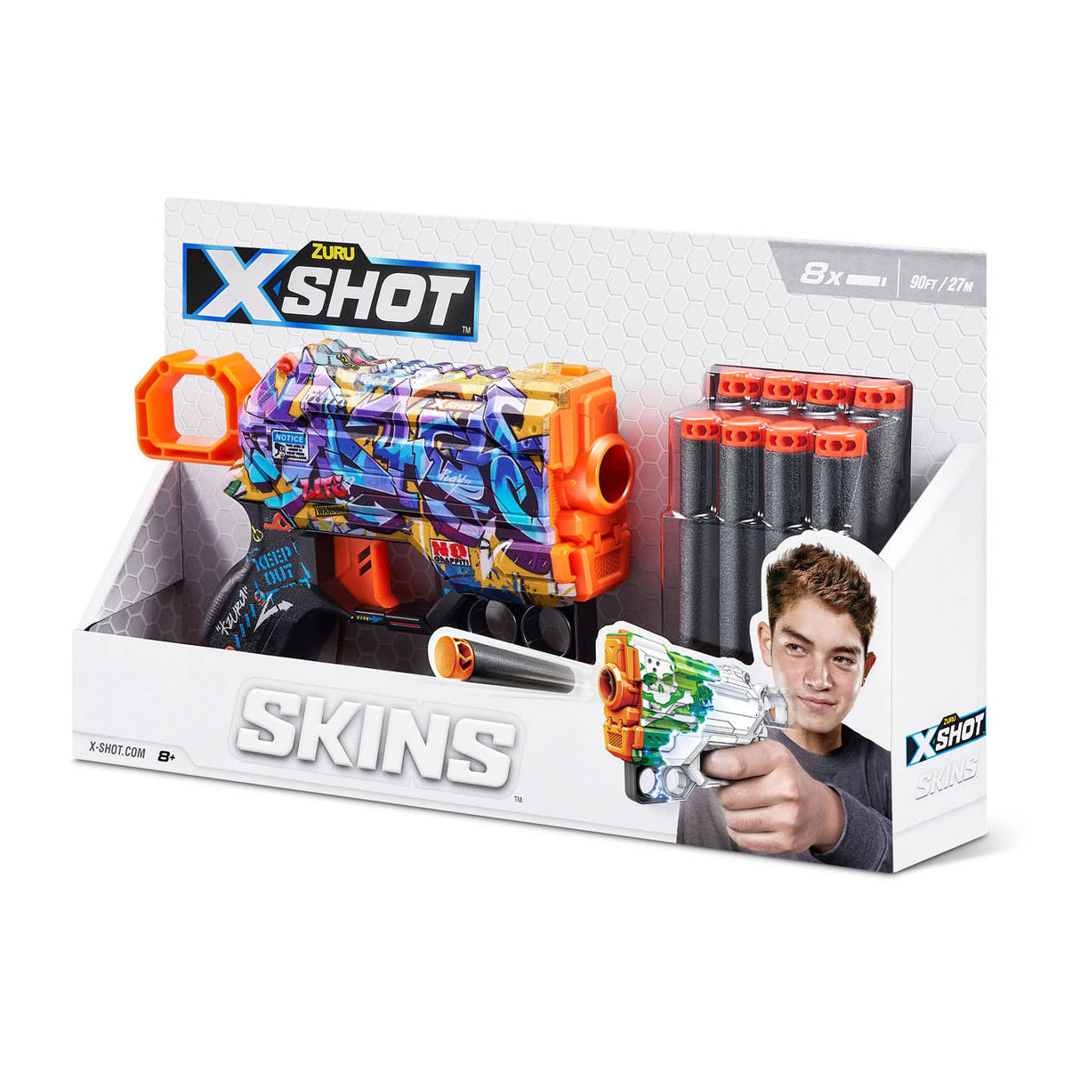 Zuru X-shot Skins Menace con 8 freccette