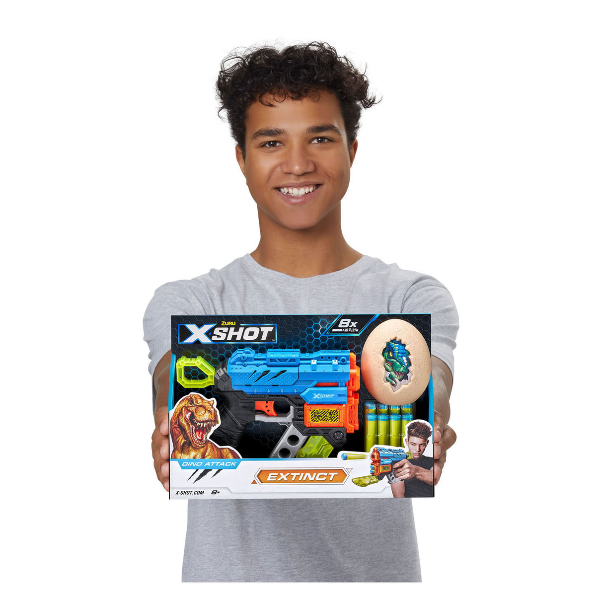 Zuru X-shot Dino Attack wyginął z 8 rzutkami