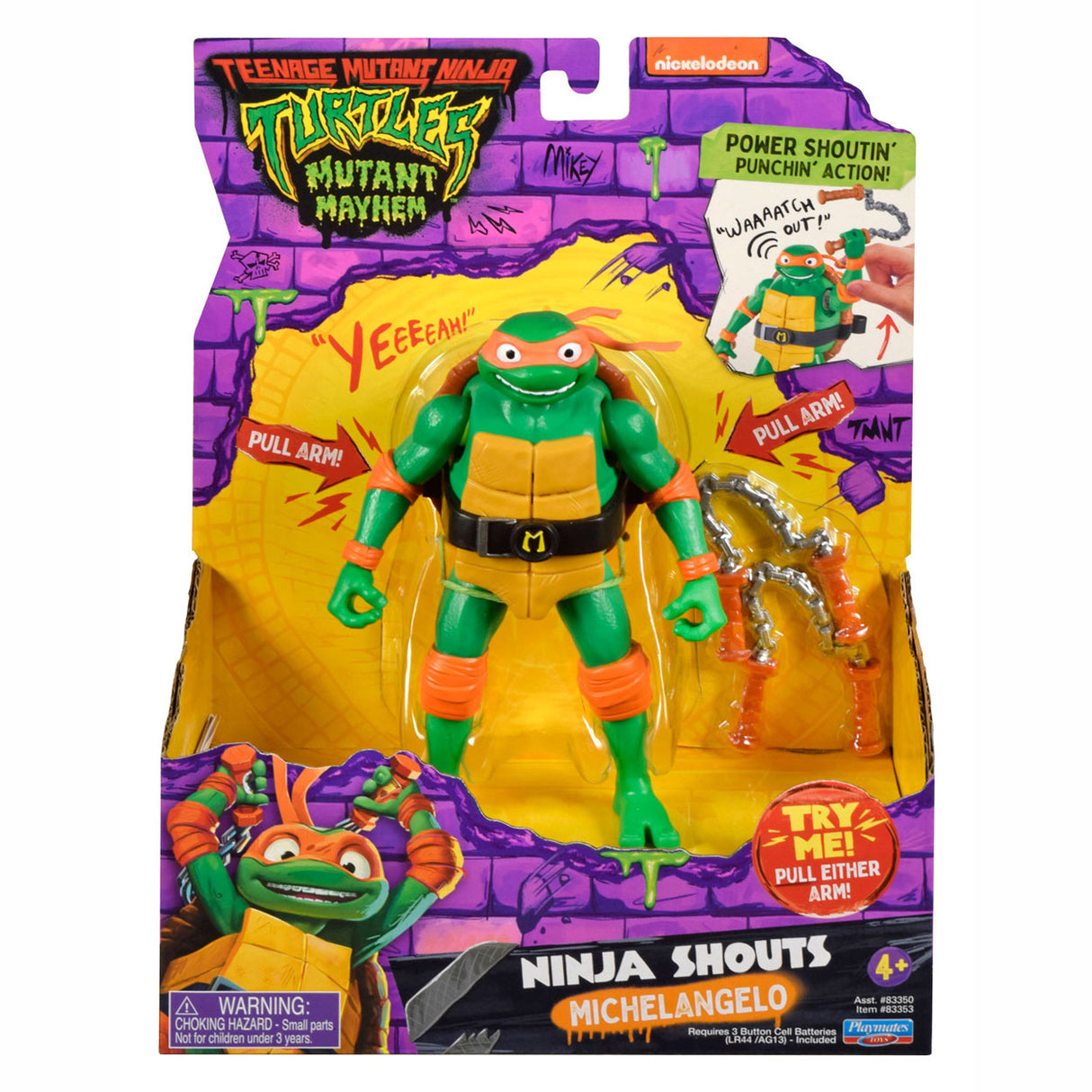 Boti najstniški mutant ninja želve ninja kriči lik michelangelo