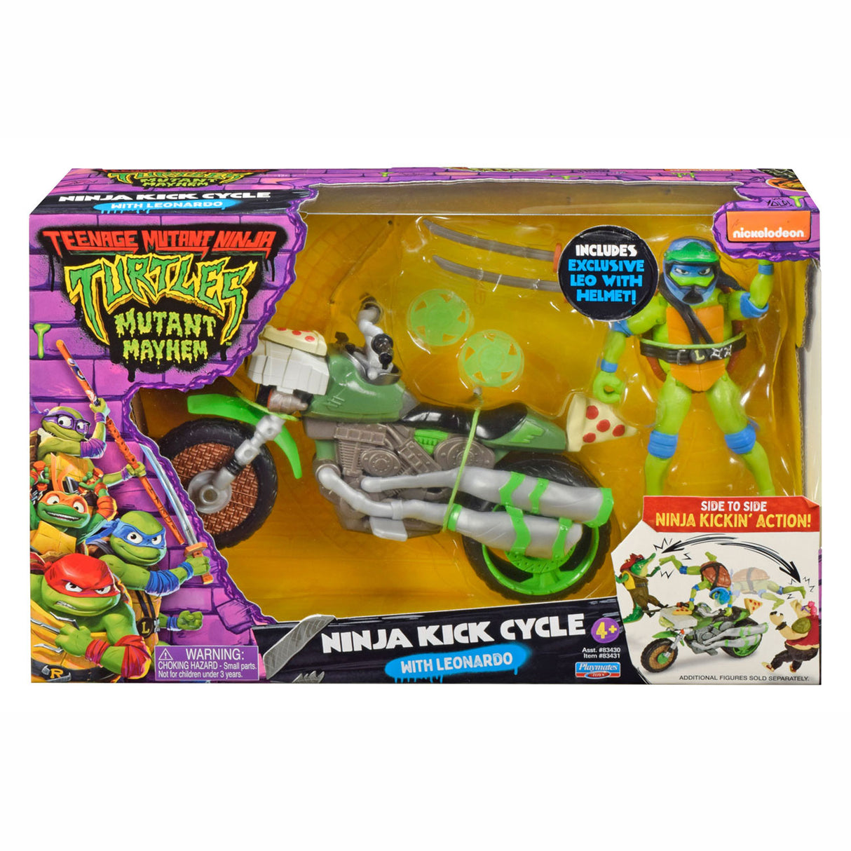 Boti Teenage Mutant Ninja Turtles Ninja Kick Cycle Motor z Leonardo