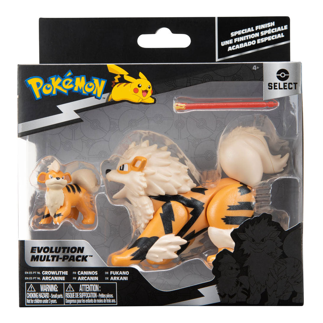 Boti Pokemon Evolution Multipack -Spielfiguren Growlithe Arcanine