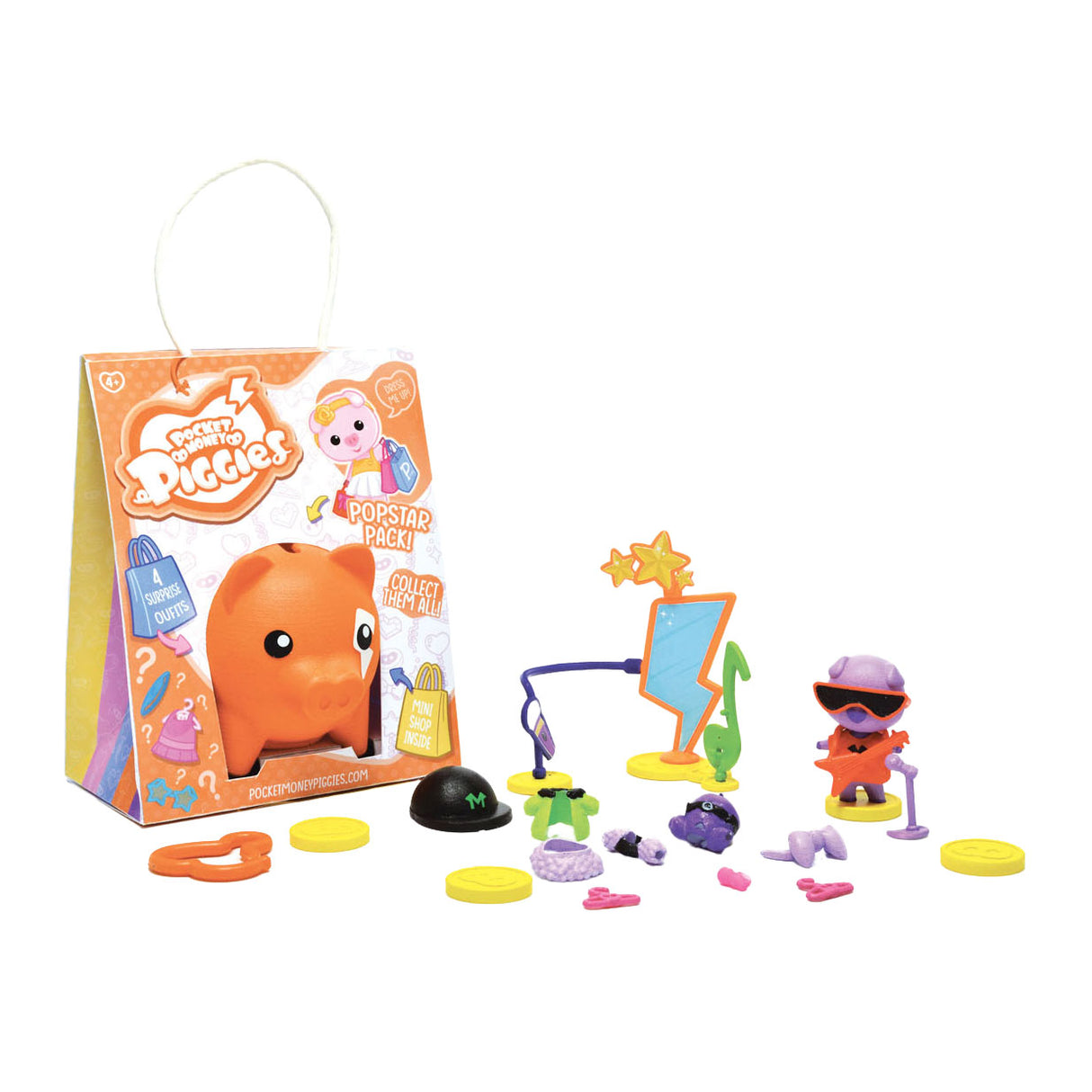 Boti Pockey Money Piggies Spielfigur mit Money Box Popstar Pack