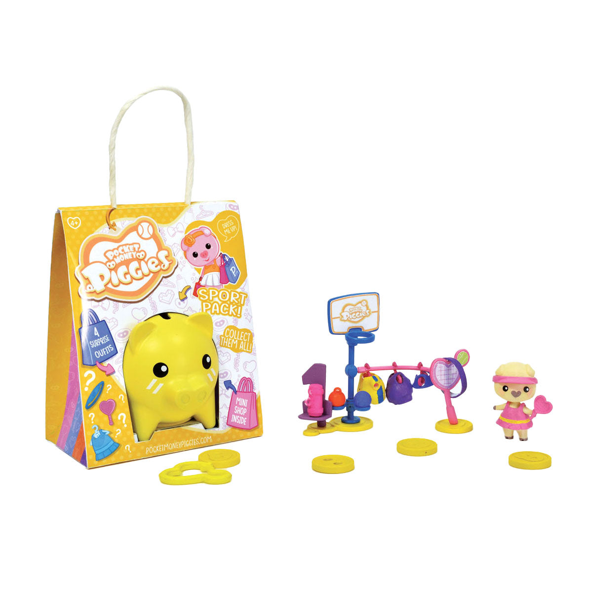 Boti Pockey Money Piggies Speel figure avec Money Pat Sports Pack