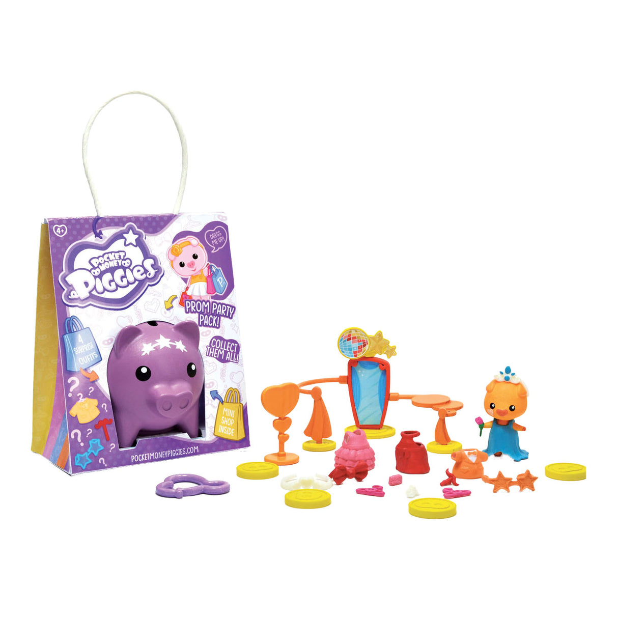 Boti Pockey Money Piggies Speelfiguur met Spaarpot Prom Party Pack