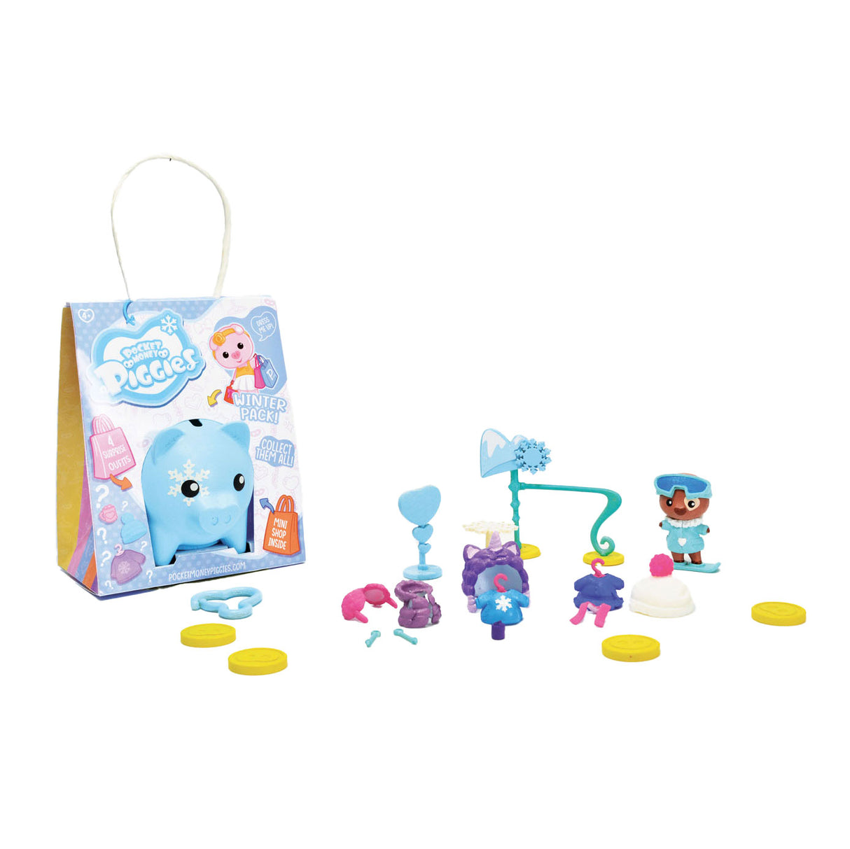 Boti Pockey Money Piggies Speelfiguur met Spaarpot Winter Pack