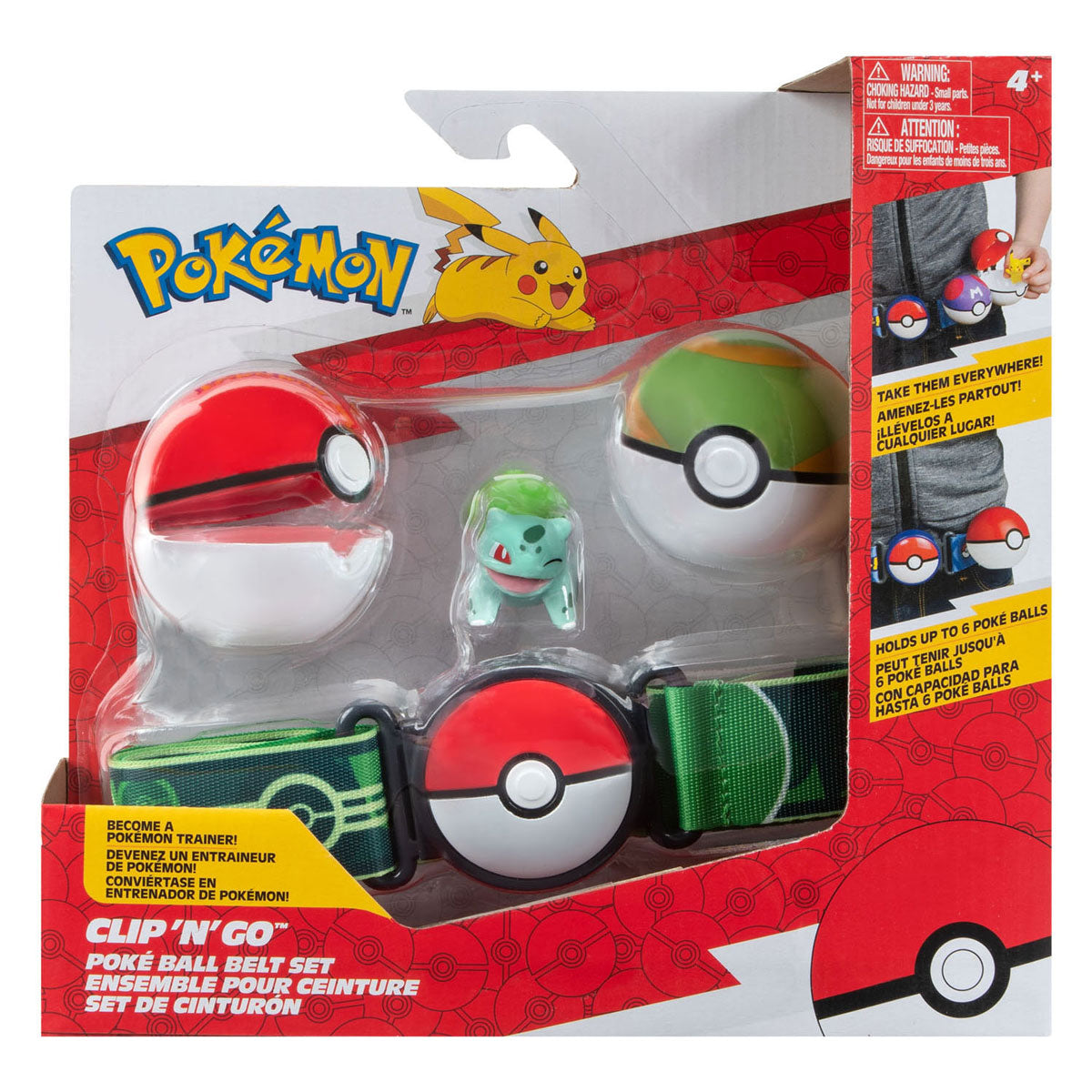 Boti Clip 'N' Go Poke Ball With Belt Play Set, 4dlg.