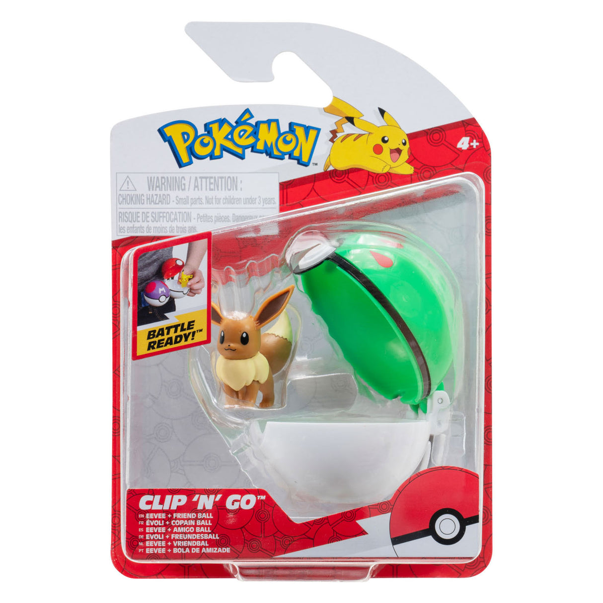 Boti Clip 'n' Go Eevee et Friend Ball Play Set, 2dlg.