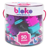 Boti Bloko Nopper baut Blocks rosa, 50dlg.