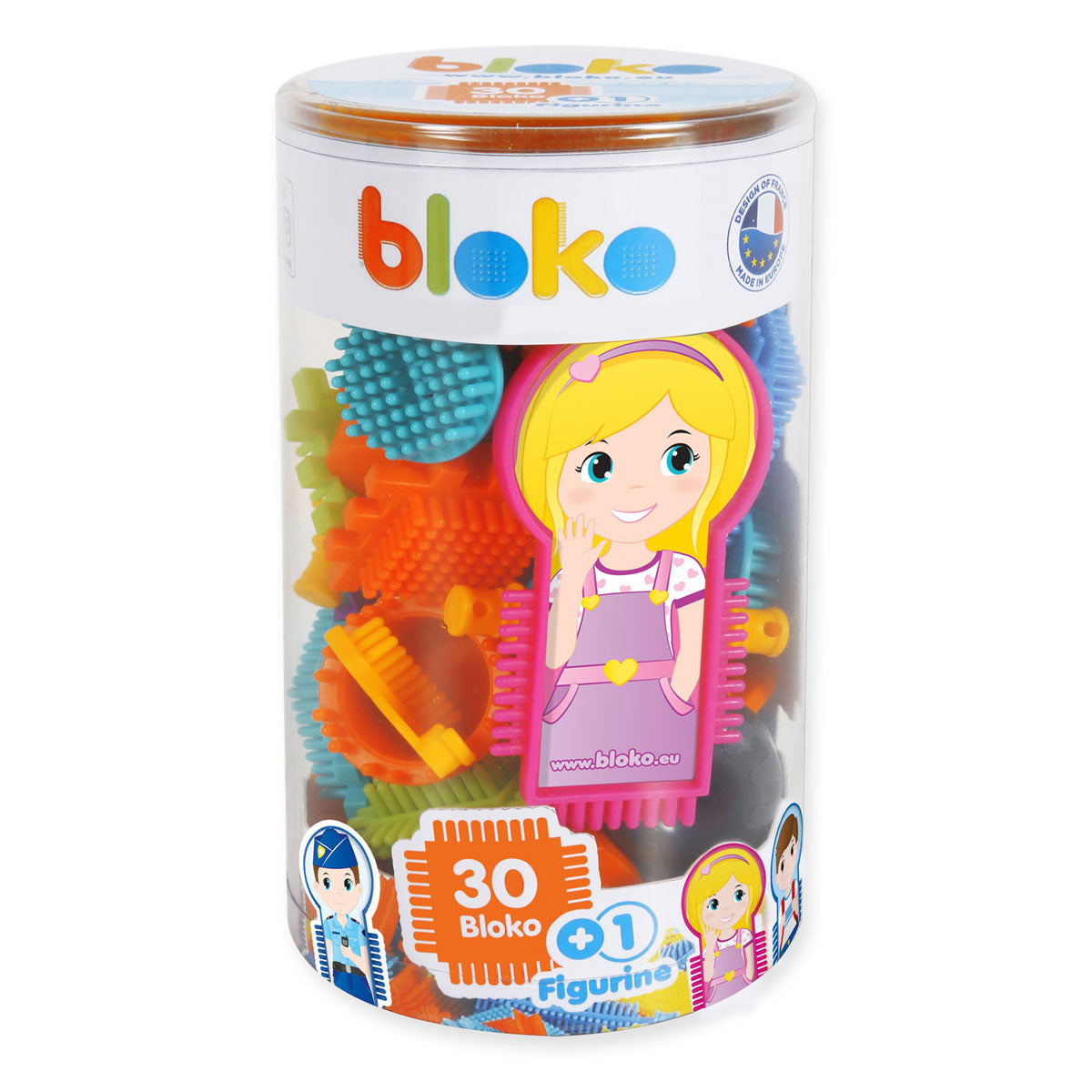 Boti Bloko Nopper byggesteiner med figur, 31dlg.