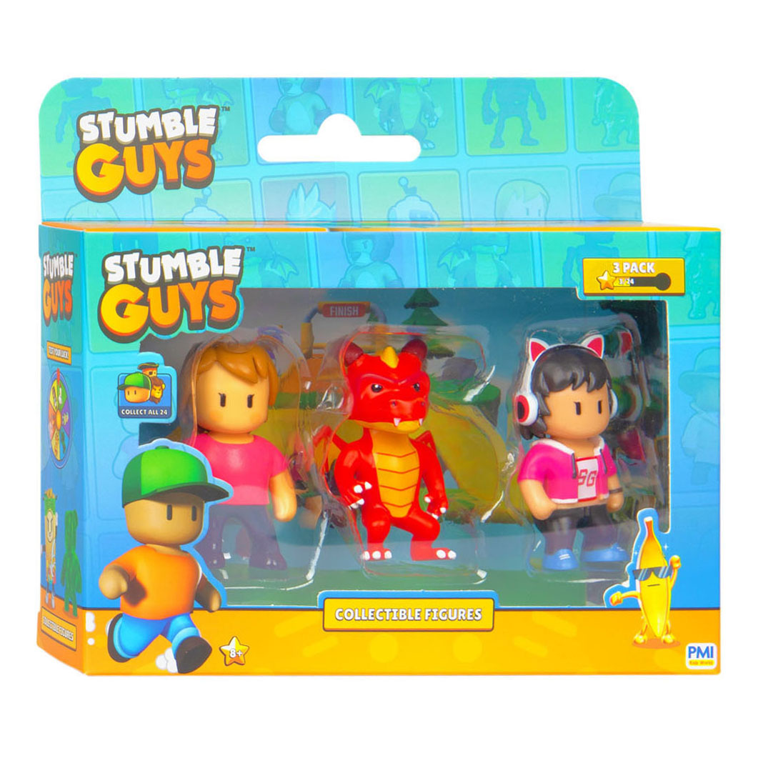 Boti Stumble Guys Active figures Ms. Stumble, Inferno Dragon, Camera Gina, 3st.