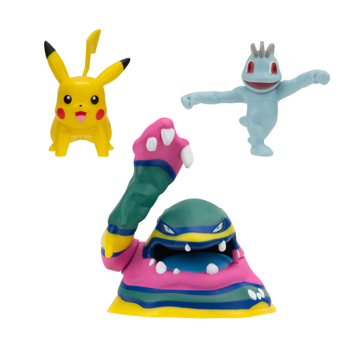 Boti Batte Figuur Set Machop, Pikachu, Alolan Muk, 3st.