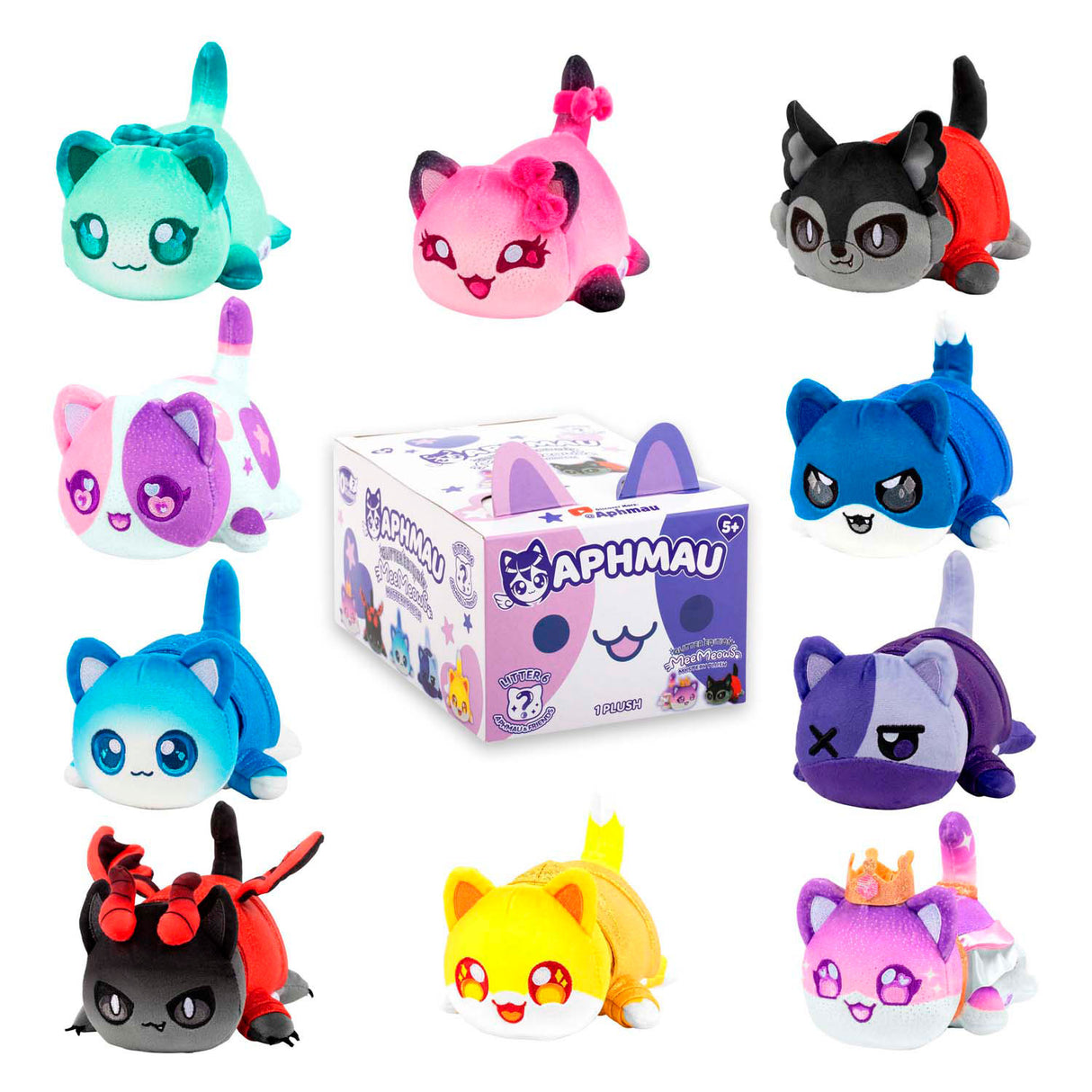 Boti Aphmau Friends 6 Overrask Meemeows Hug Pluche, 15 cm