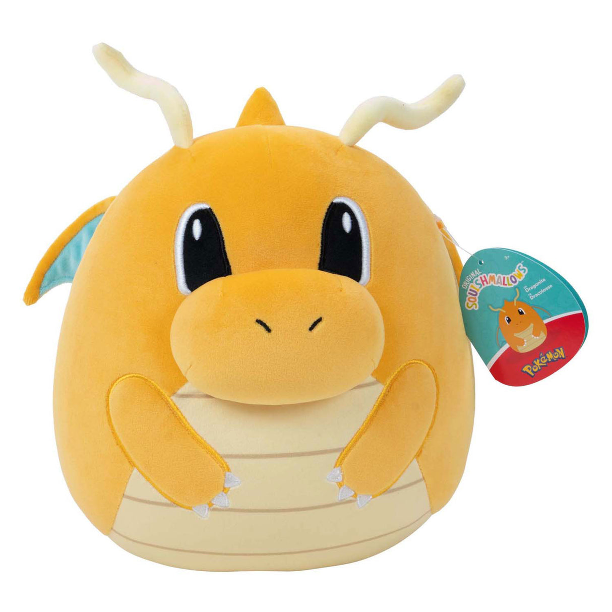 Jazwares squishmallows pokemon abbraccio peluche - dragonite, 25 cm