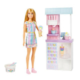 Barbie ice cream parlor playset - doll