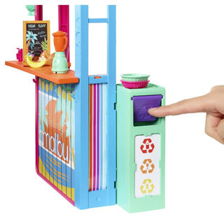 Barbie huet d'Ozean Beach Shack Poppen Accessoiren gär