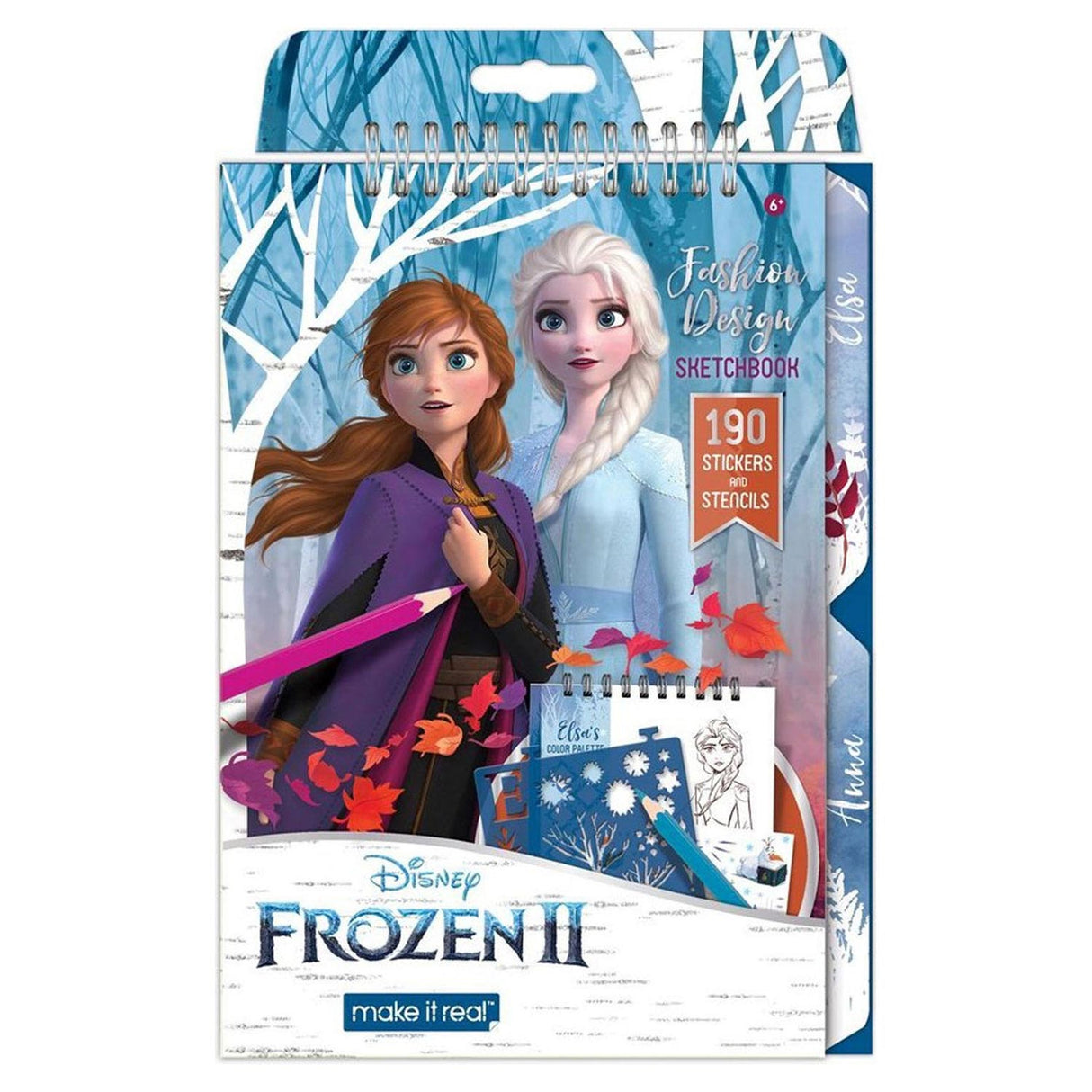 Spectron Frozen Sketchen Stickerboek s šabloni