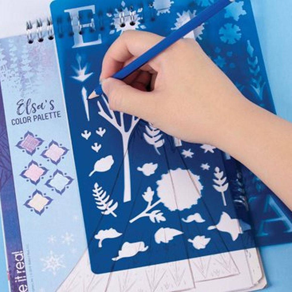 Spectron Frozen Sketchen StickerBoek med sjablonger