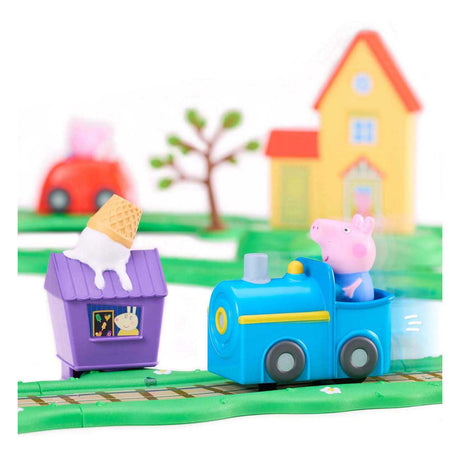 Gear2play peppagris susar runt - Peppas ringväg genom stadens lekset - modulär bana för susar runt fordon - interaktiv med musik och ljud