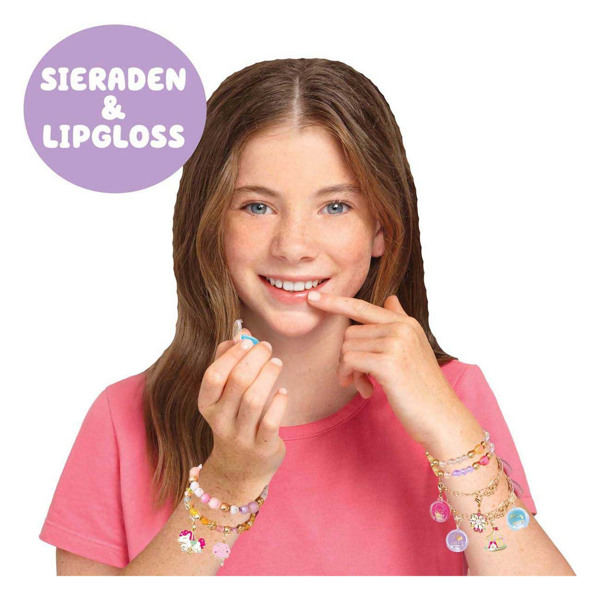 Spectron lip gloss bracelets set craft jewelry creative toys.