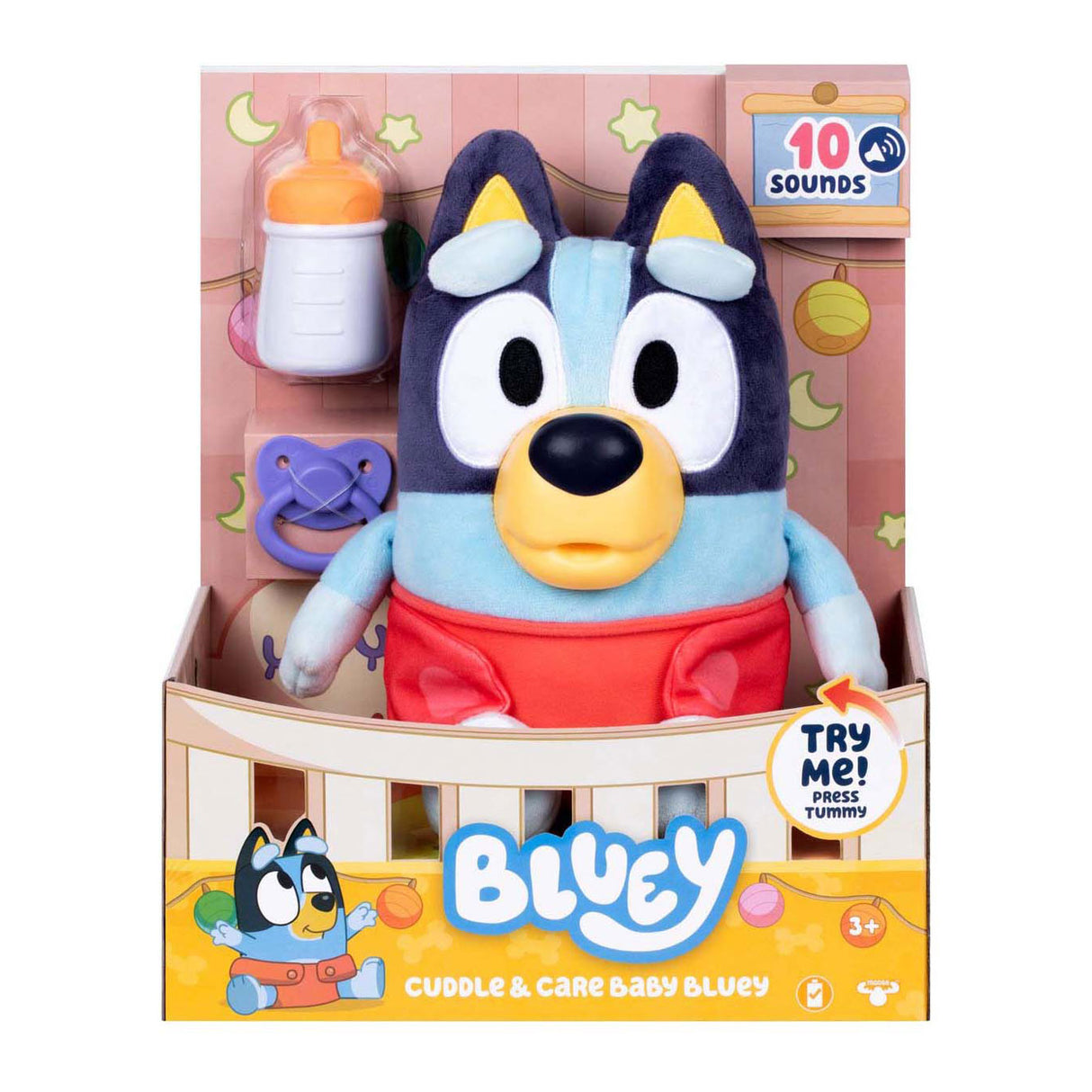 Spectron baby bluey cuddle and care interactive plush toy