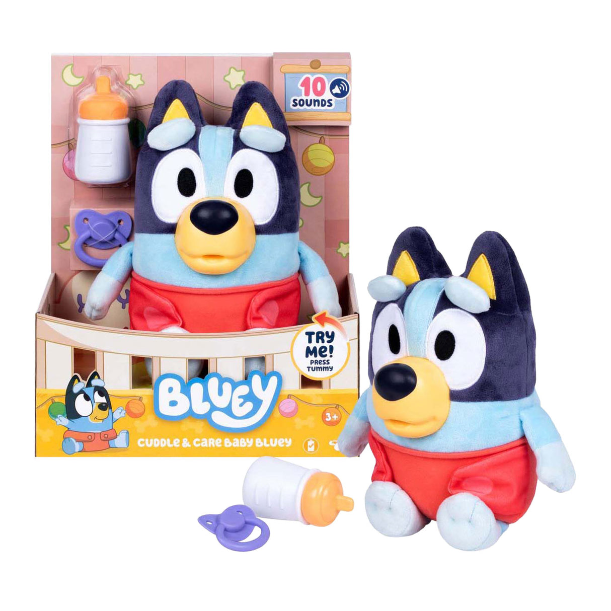 Spectron baby bluey cuddle and care interactive plush toy