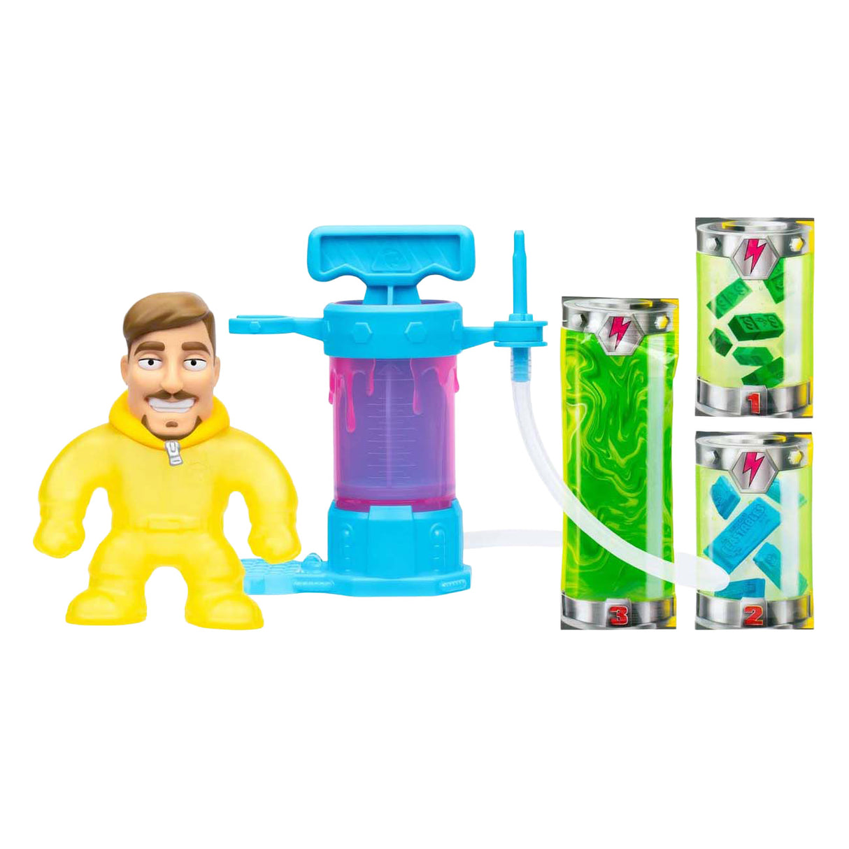 Moose toys mrbeast lab creation studio - mix, fill and create the ultimate stretchy mrbeast!