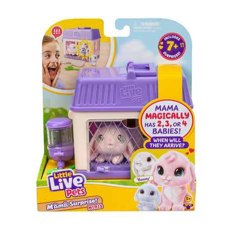 Malé živé zvieratká mama prekvapenie mini hracia súprava králik