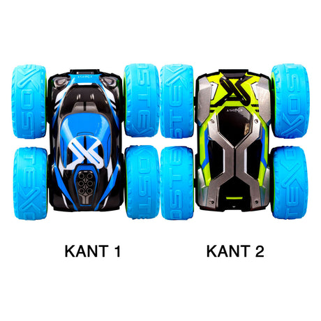 Exost RC 360 Cross MX Remote Control Stunt Car Blue Green - 12 km/h