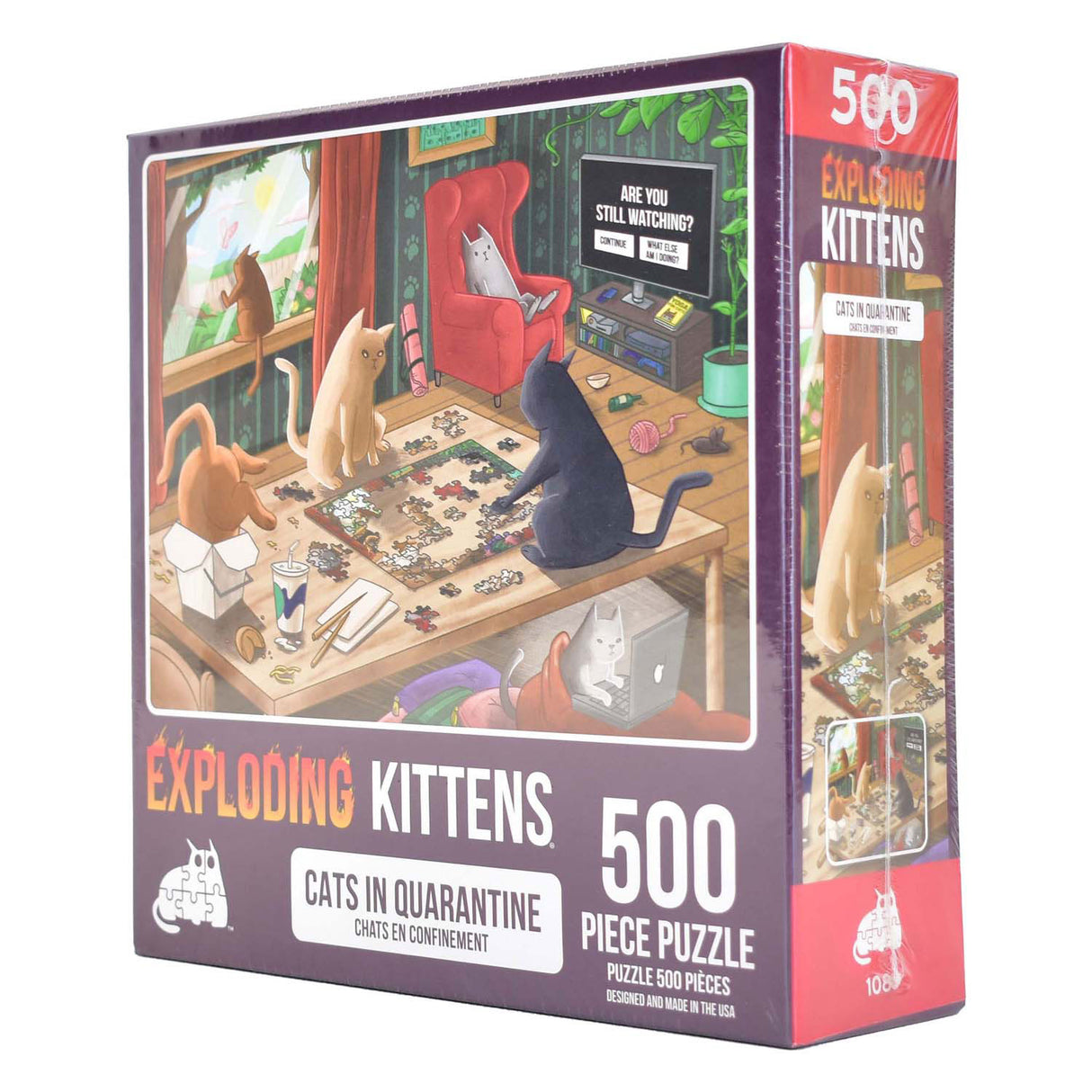 Asmodee exploding kittens puzzle, 500 pcs.
