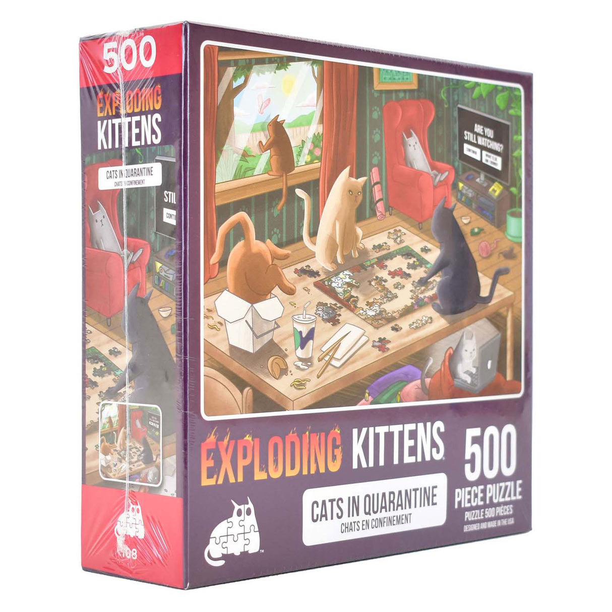Asmodee exploding kittens puzzle, 500 pcs.