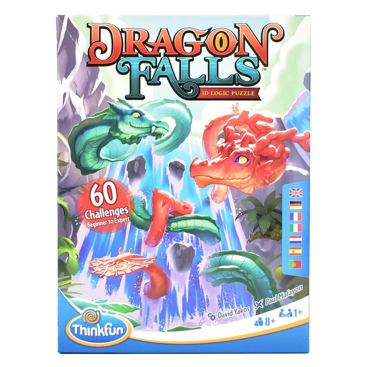 Thinkfun dragon falls 3D thinking puzzle, 60 challenges