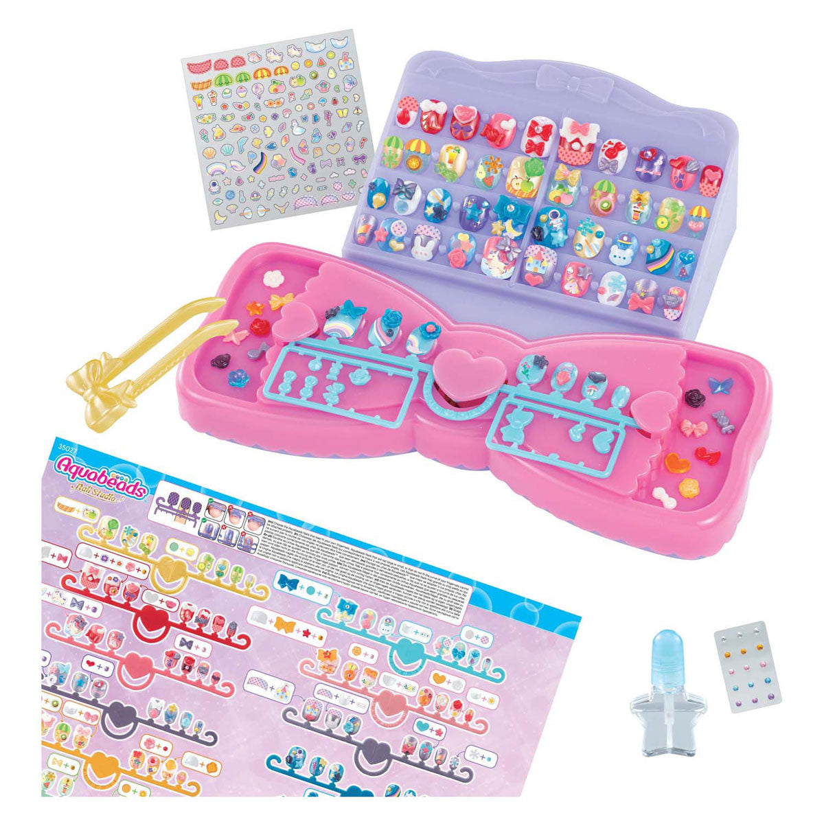 Aquabeads multicolored nail set