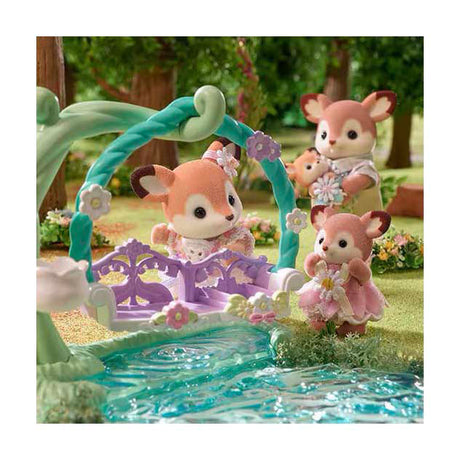 Sylvanian family 5801 bébé cerf et balançoire fleurie