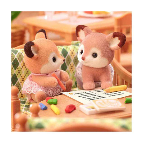 Sylvanian families 5800 twin deer - 2 velvety soft playing figures