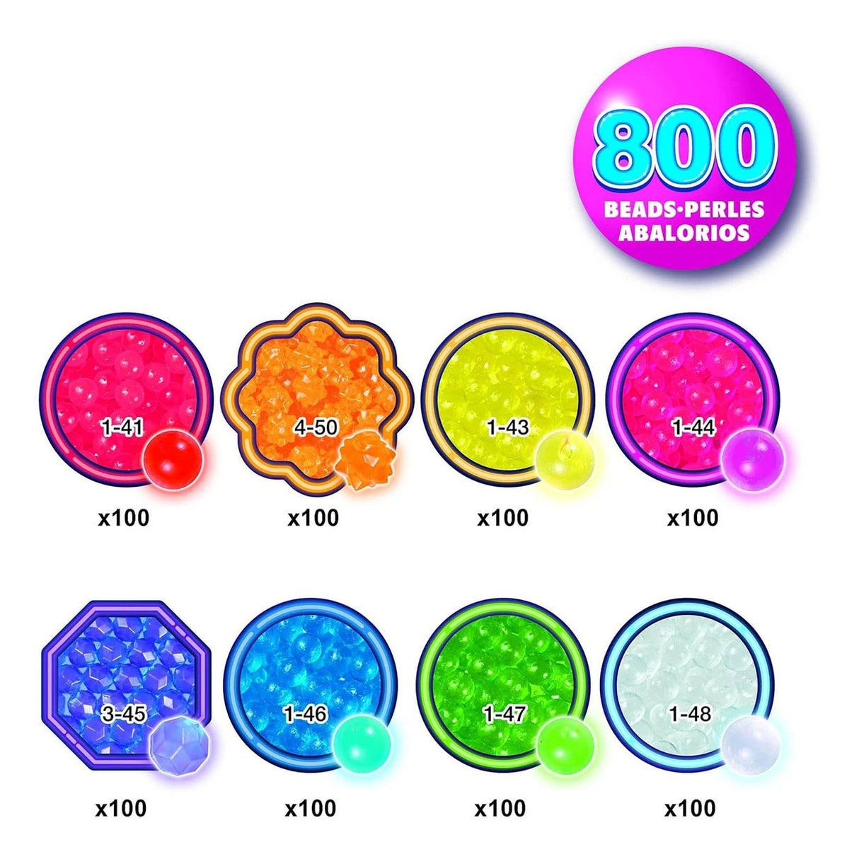 Aquabeads refill neon colours