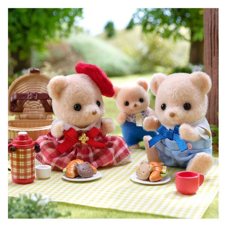 Sylvanian Families 5853 Biscuit Bear Sister and Brother - Picnic Set
