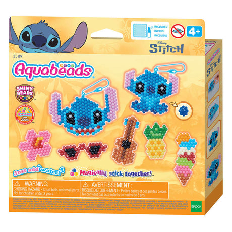 Aquabeads stitch nøkkelringsett (700 perler) håndverkssett - perler som fester seg med vann