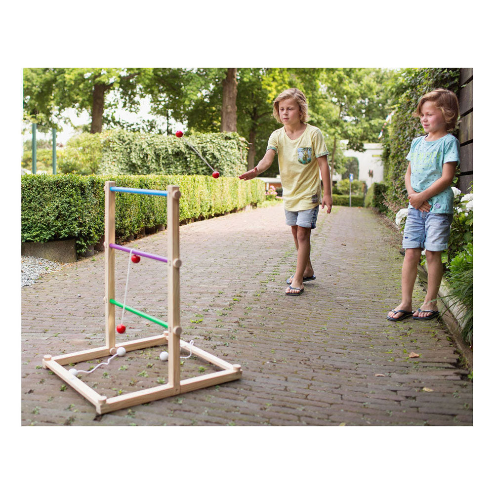 Juego de lanzamiento de BS Toys Wooden Ladder Ladder, 7dlg.