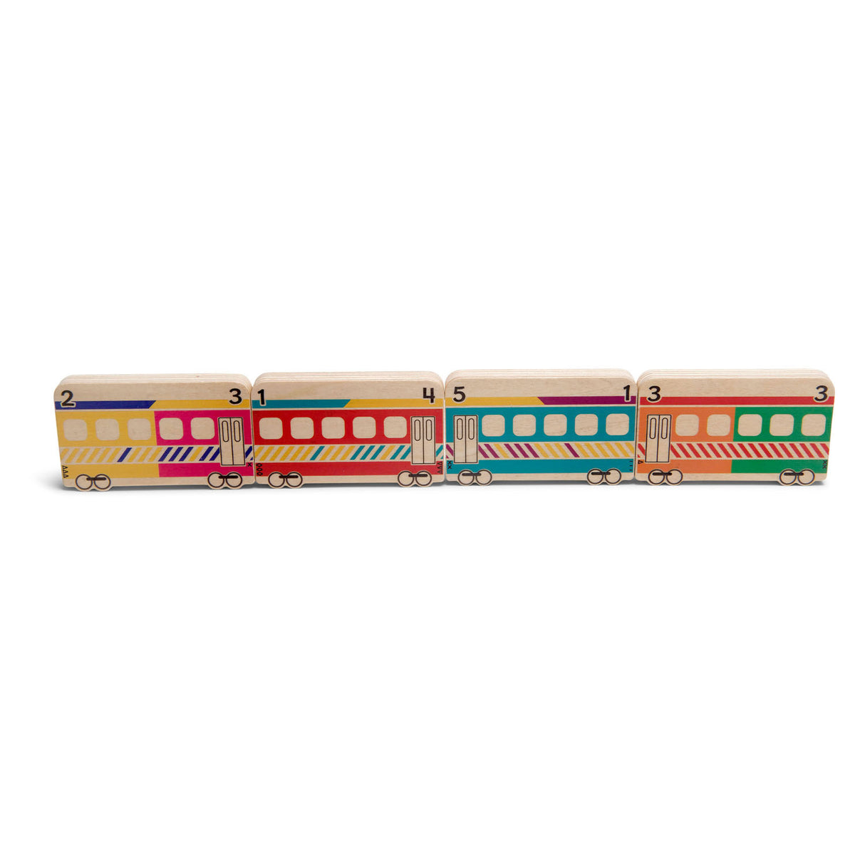 BS Toys Wooden Dominotrain, 14dlg.