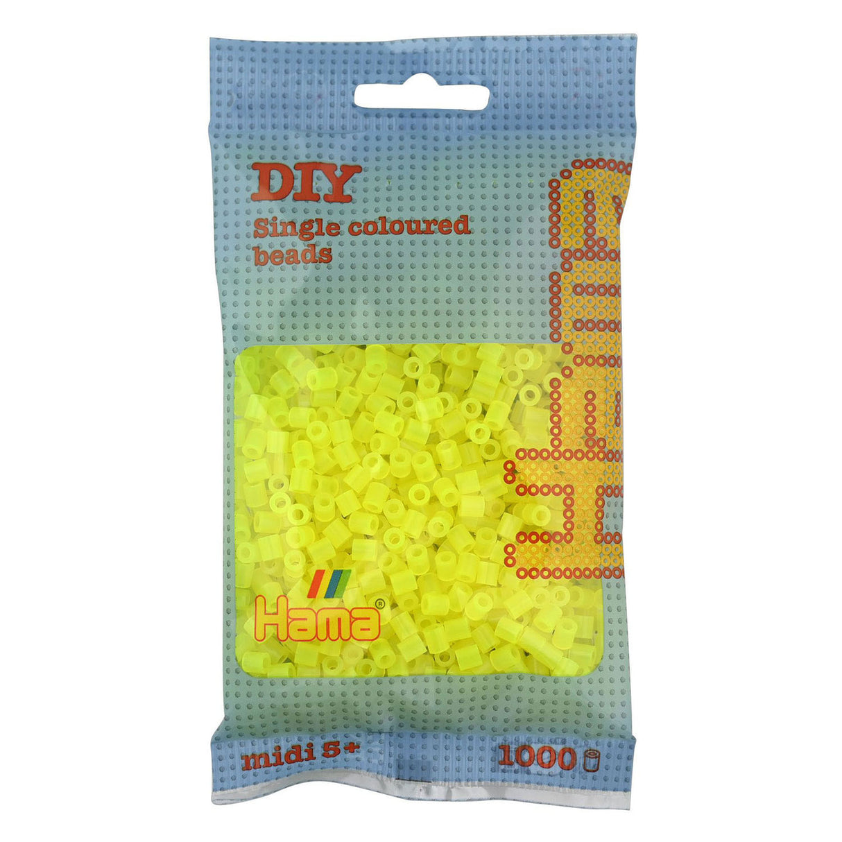 Hama iron beads yellow neon (034), 1000st.