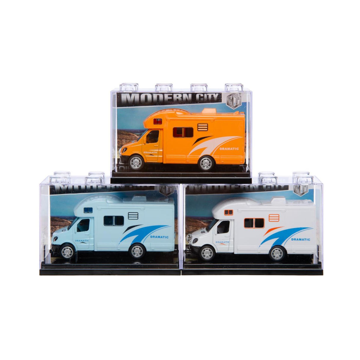Die cast camper 10x4x5cm stackable