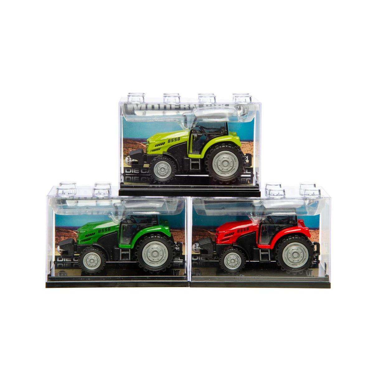 Die cast tractor 10x4x6cm stackable