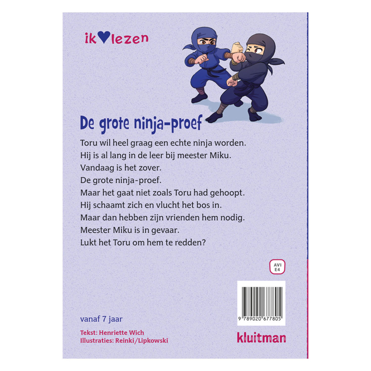 Uitgeverij Kluitman De grote ninja proef AVI-E4