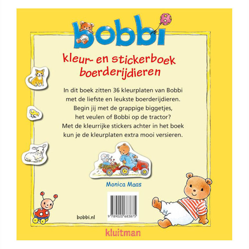 Vydavatel Kluitman Bobbi Colors Sticker Book Farm Dieren