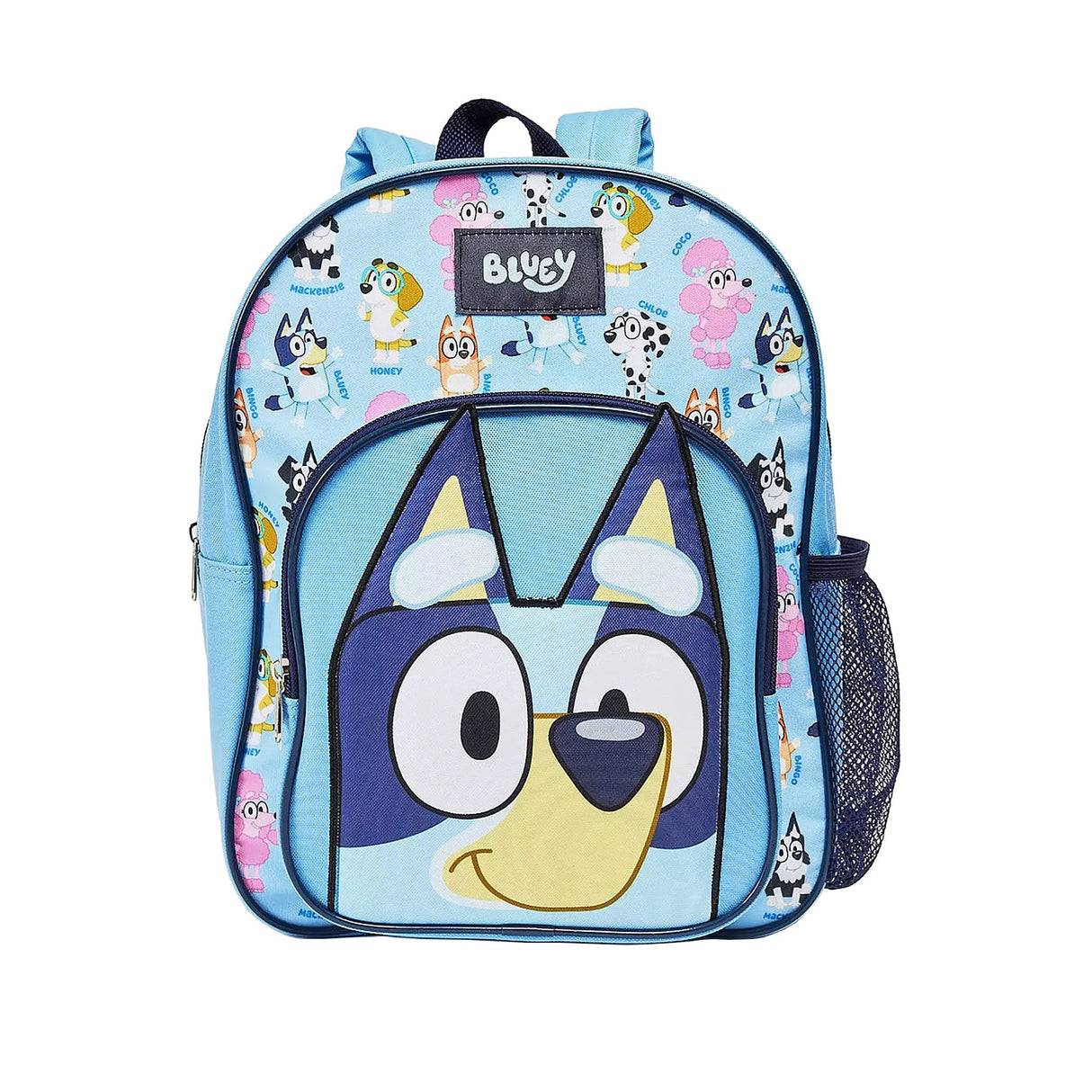 Backpack with Bluey Blue front pocket