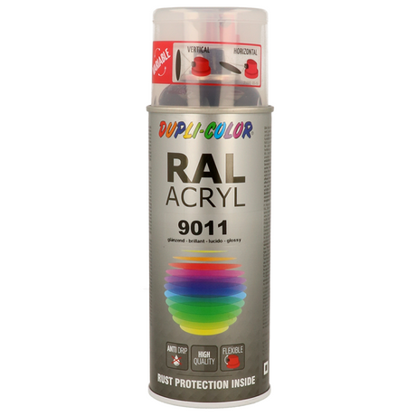 Motip 1059951 - RAL 9011 Graphite Black 400 ml | 2 pieces