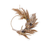 Lumineo wreath with dried flowers with lighting