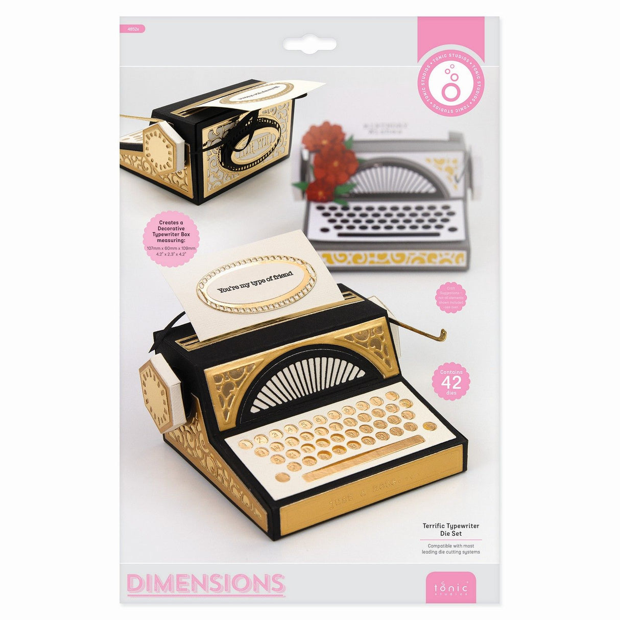 Tonic Studios • Terrific Typewriter Cutting Dies