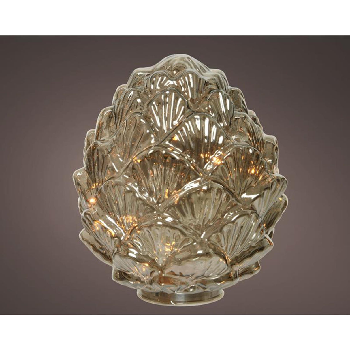 Lumineo Micro LED Pinecone Glas ø17cm