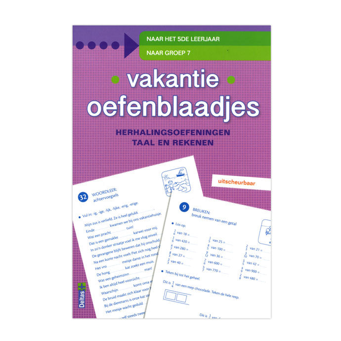 Deltas holiday practice sheets, repetition exercises in language and arithmetic